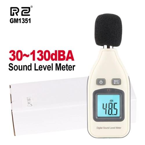 RZ Digital Sound Level Meter Noise Tester 30-130dBA Noisemete Decibels LCD Screen Noise Decibel Monitor Pressure Tester GM1351