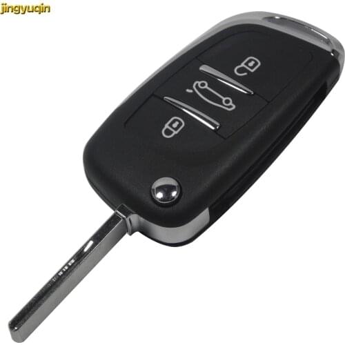 Jingyuqin 10X Remote Car Key Fob Shell Modified For Citroen C2 C3 C4 C5 C6 Peugeot 207 307 407 607 807 VA2/HCA CE0536 2/3 Button