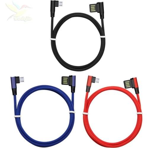 90 Degree Micro USB Cable 2A Fast Charge Data USB Android Cable For Xiaomi Samsung Tablet Angle Charger Cord Charging Cabel 50 p