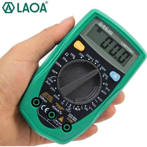 LAOA Pocket Digital Multimeter Current Voltage Resistance Detection AC/DC voltage Test