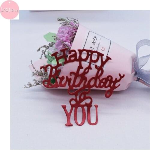 Happy Birthday Slimline Dies Scrapbooking Album Cards Making Crafts Embossing Stencil Clear Metal Cutting Stamp and Die 2020