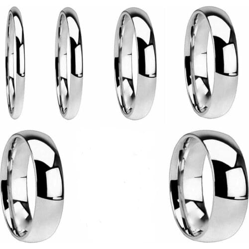 MOREDEAR 2mm 4mm 6mm 8mm 316L Stainless Steel Rings Titanium Steel Couple Rings For Women and Men