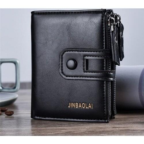 Men Black Short Wallet Money Bag Credit Card Holders Dollar Bill Wallet Clutch Purse fold Wallet Coin Purse Male