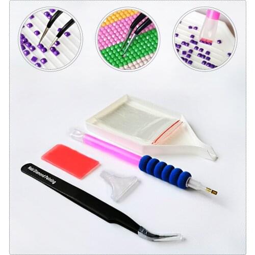 Nabi Diy Diamond Embroidery Accessories and Tools Kit Adult or Kids Diamond Painting Box Mosaic Glue Pen Kit