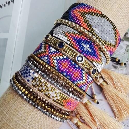 Pretty Bead Miyuki Bracelets Set Mexican Bracelet For Women Trendy sead Bead Pulsera Handmade Adjustable Rope Jewellery