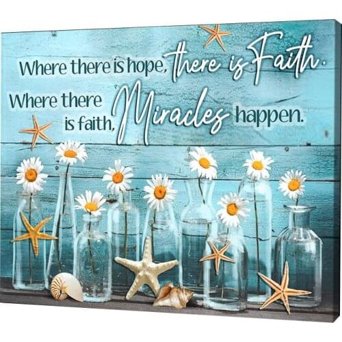 Wall Art Canvas Painting Nordic Picture Sunflowers Starfish Conch Printing Room Posters Vintage Canvas Print Decor Home Bedrooom