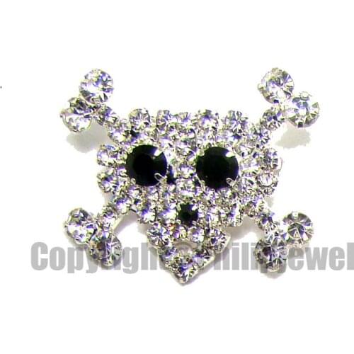 New designer gift rhinestone skull bones pin brooch fashion ornament jewelry accessories 300pcs x