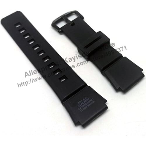 Original Casio WQV-10 , WQV-10J , WQV-10S Wrist Camera Watch Band Strap - 19mm Black Rubber NOS