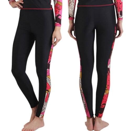 SBART Slim Leopard Swimming Pants for Womens Swimsuits Diving Suits Wetsuits Rash Guards Water Sports Swimming Trousers a71DBO