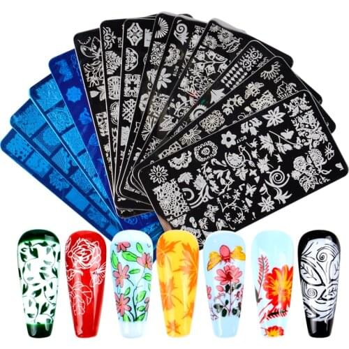 Pattern Nail Stamping Template Nail Design Stamping Plate Stainless Steel Nail Art Plate Stencil Tools