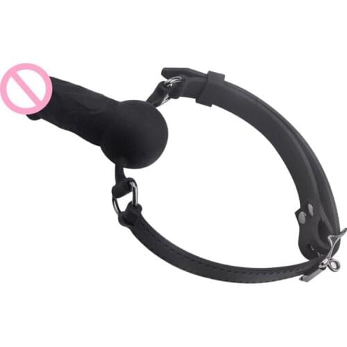 Adult sex open mouth gag silicone dildo Ball Gag Mouth Plug Restraint Slave bdsm Bondage sex toys for couples