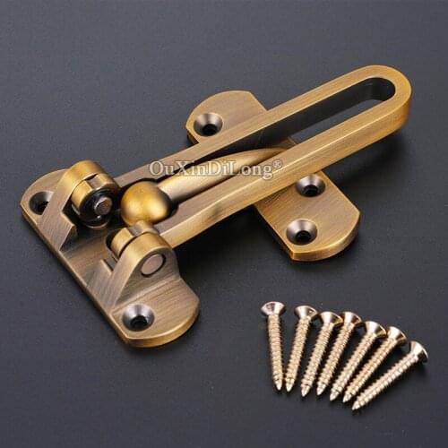 Brand New 2PCS Zinc Alloy Door Lock Hasp Home Hotel Guard Safety Anti-theft Chain Door Latch 5 Colors