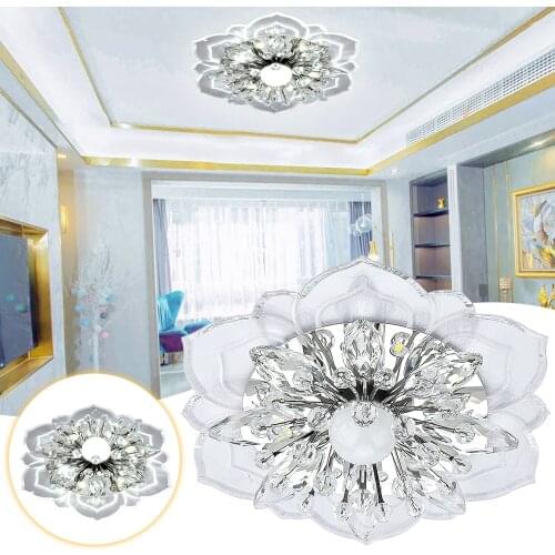 Modern LED Crystal Ceiling Light for Hallway Living Room Lamp Bedroom Kitchen White/Warm White/Colorful 9W LED Ceiling Lamp