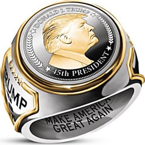 Alloy USA President Donal Trump Hip Hop Ring for Men