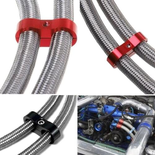 Universal AN4 AN6 AN8 AN10 Billet Oil Fuel Water Hose Aluminum Line Clamp Seprator Tube Separator Divider H8G7