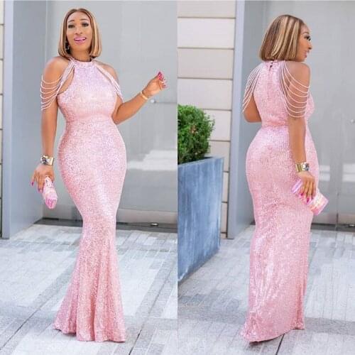 MD Party Dresses Women Evening Elegant Night Sequin Mermaid Long Dress Elastic Bodycon Sexy Robe 2021 New Year Fashion Clothing