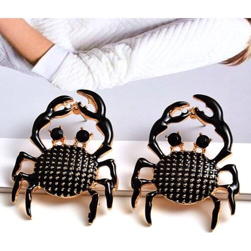 Vintage Hyperbole Animal Metal Alloy Earrings Bohemian Crab Earrings Fashion Women Statement Jewelry Brincos Wholesale