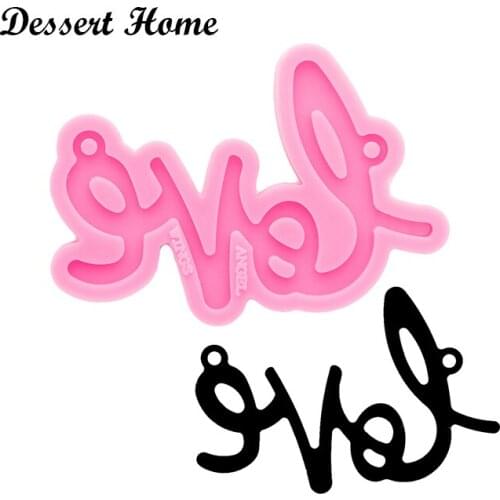 DY0745 Bright Love Resin Craft for Necklace, Silicone Molds, DIY Epoxy Jewelry Resin Casting Molds