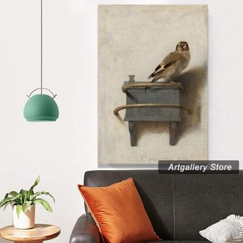 The Goldfinch Painting Bird Animal Wall Art Poster Painting On Canvas Bedroom Decoration Pictures Home Decor