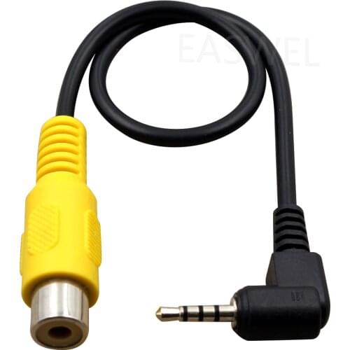 2.5mm Stereo Jack Plug To RCA Female Adapter For GPS AV-in Converter Video Cable