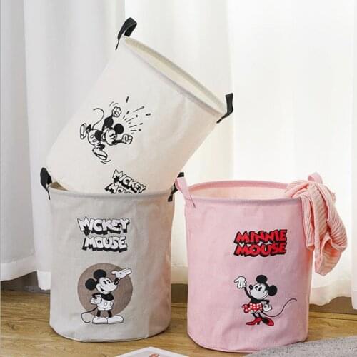 2021 Disney Storage Box Baby Toys Canvas Basket Mickey Minne Daisy Storage Basket For Kids Organizer Laundry Bag Cartoon Animal
