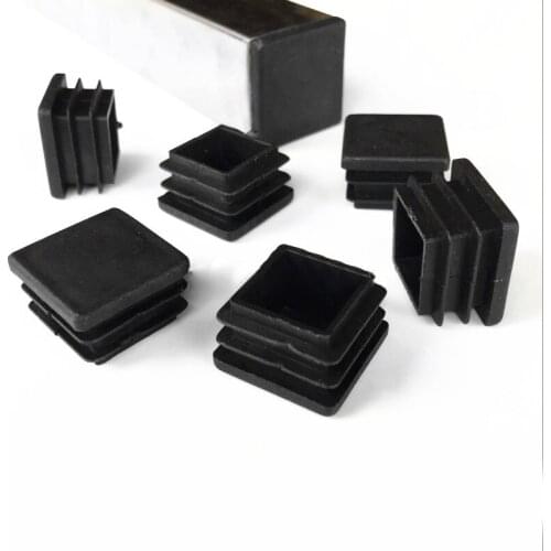 22x22 mm square Plastic tube plug pipe tube plug pads furmiture chair desk foot pad anti slip Tube Insert End Blanking Cap