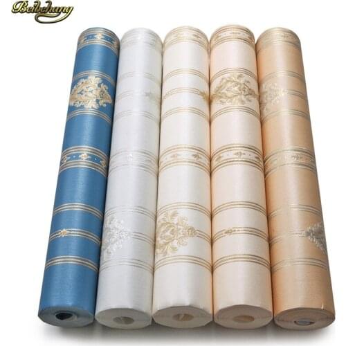 Beibehang 3D European style fine embossed wallpaper bedroom living room TV bedside background hotel room papel de parede