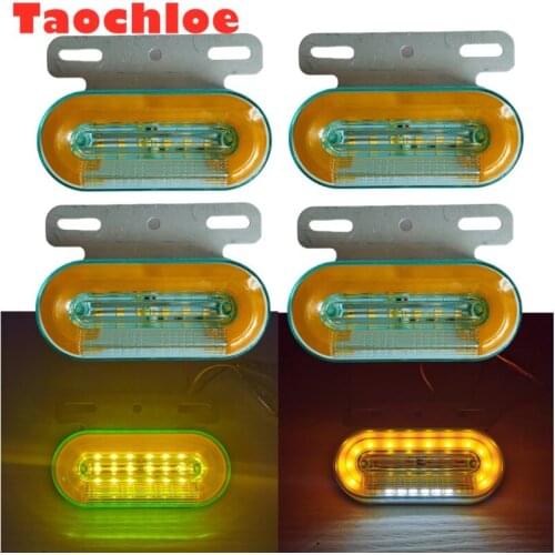 8pcs 12V Car 24V Truck Side Marker Lights Signal Lights Indicator Lamps Tail Light external lamp For Trailer Bus Caravan Tractor