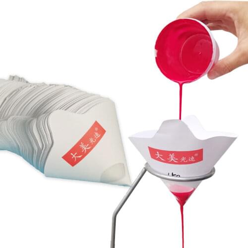 50pcs Mesh Conical Nylon Micron Paper Paint Strainer Filter Purifying Straining Cup Funnel Disposable Paper Paint Filte