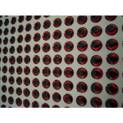 500pcs 4mm Red/Gold Tear Drop Pupil 3D Holographic Fishing Lure Eyes Jigs Crafts Lure-making