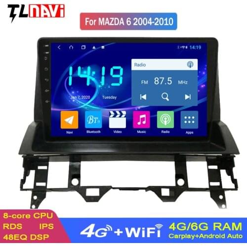 6G+128G Android 10 For Mazda 6 Radio 2002-2008 Car Multimedia GPS Radio Stereo Audio GPS Navigation