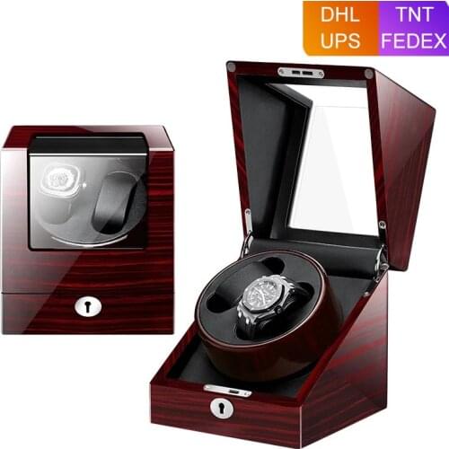 Automatic Watch Winder Carbon Fiber 2 Watches Box Display Watch Storage Case Organizer Watches Accessories
