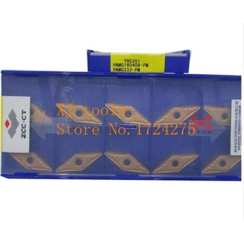 Free shipping 10Pcs VNMG160408-PM YBC251 CNC blade alloy carbide cutting tool carbide inserts Processing of steel