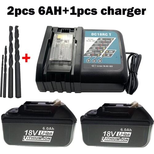 BL1860 Rechargeable Battery 18V 6000mAh Lithium Ion For Makita 18v Battery BL1840 BL1850 BL1830 BL1860B+ Charger