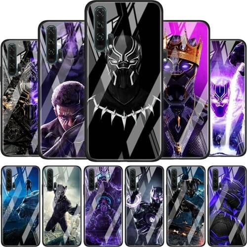 Marvel Black Panther Tempered Glass Cover For Honor 30 20 10 9X 8X Lite Pro Plus Phone Case Coque Shell