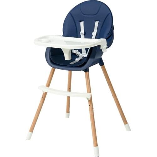 Childrens Dining Chair Baby Seat Detachable Imitation Wood Eating Seat Widened Table Chair Leather Material