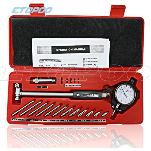 2" - 6" 0.001" Deep Engine Hole Measurement 50-160mm 0.01mm Dial Bore Indicator Gauge