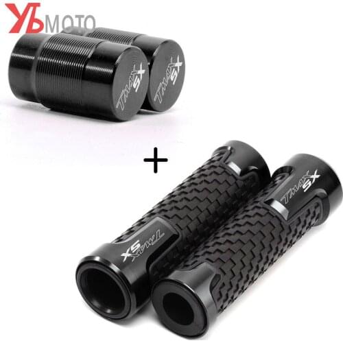 For Yamaha TMAX 530 SX T-MAX 530 TMAX530 2017-2019 "SX logo" MOTO Wheel Tire Valve caps & Handlebar Grips