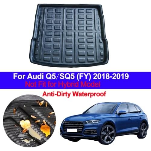 Auto Car Rear Trunk Luggage Mat Cargo Tray Boot Liner Carpet Protector Floor For Audi Q5 SQ5 FY 2018 2019 Anti-dirty Anti-Water