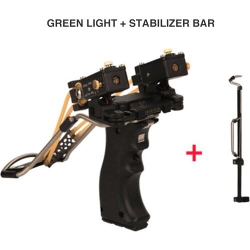 Strong Powerful Hunting Fishing Slingshots Laser Large Folding Wrist Brace Catapult +Rubber Band Outdoor Shooting +Stabilizer T4