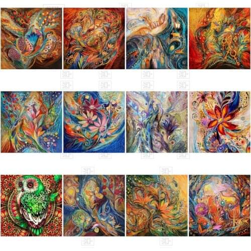 5D Diy Diamond Painting Kit Paint Abstract Flowers and Animals Full Square Round Drill Embroidery Mosaic Cross Stitch Home Decor