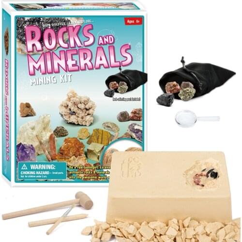 Surprise Magic Ore Stone Blind Set Collection Gift Get 5 Kinds from 15 Puzzle Mining Exploration Toys for Children 5 6 Years Old