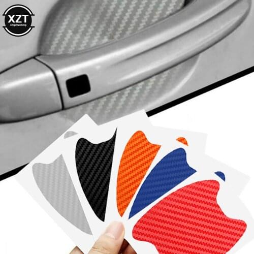 Car Door Sticker Carbon Fiber Scratch Resistant Cover Auto Handle Protection Film Exterior Styling Accessories наклейки на авто
