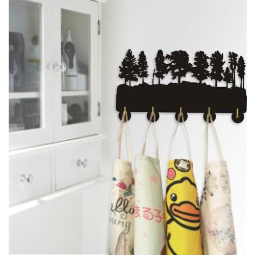 1Piece Forest Trees Wall Coat Rack Wall Hooks Coat Hanger Modern Wall Hook Bedroom Hanger Robe Hooks Towel Hooks Hat Key Holder
