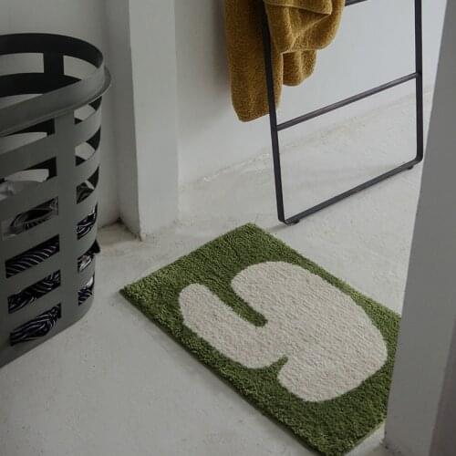 Nordic Bathroom Mat Fluffy Geometric Carpet Tub Side Rug Bath Floor Anti Slip Pad Bathmat Doormat Room Home Decor 45x70cm