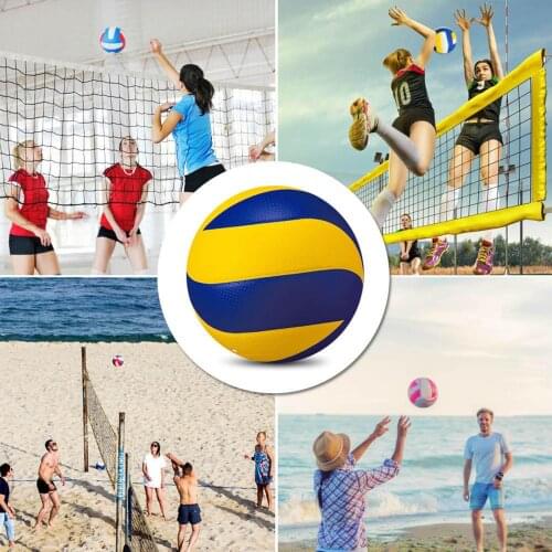 Beach Volleyball Standard Soft Synthetic Leather Recreational Ball Pool Play Indoor Outdoor Volleyball Ball Beach Game