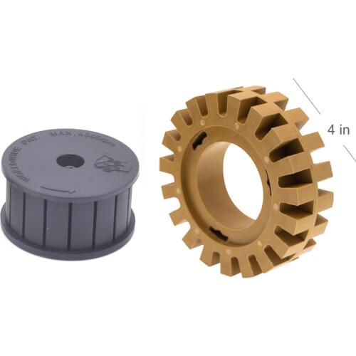 4" Inch Rubber Decal Removal Eraser Wheel with Drill Removing Pinstripes Stickers Adhesive Vinyl Decals Cars Boats
