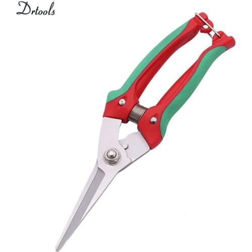 Garden Tools Pruning Shears Secateurs Anti-slip Labor Saving Stainless Steel Scissors Gardening Plant Sharp Bonsai Branch Pruner