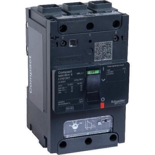 LV427355 NSX100m F TM63D 3P busbar Compact NSX100m molded case Circuit breaker,63A 3P 36kA at 380/415V(IEC) bus terminal