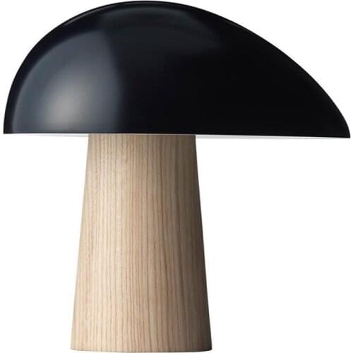 Modern Cute Mushroom Table Lamps Simple Bedroom Study Office Solid Wood LED Desk Light Home Hotel Art Decor Lighting Fixtures